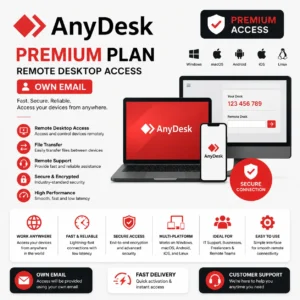 Anydesk with Own Mail – 1 Year Subscription